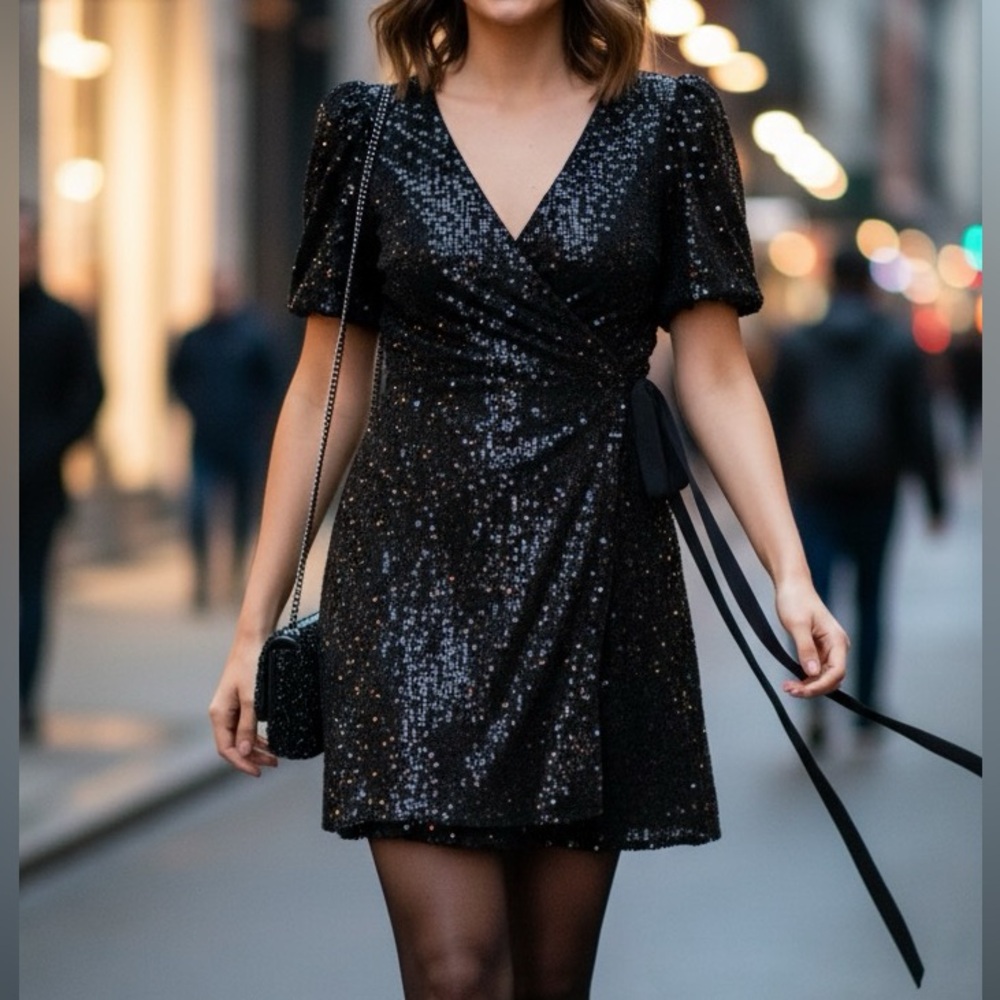 Betsy Johnson sequin babydoll dress